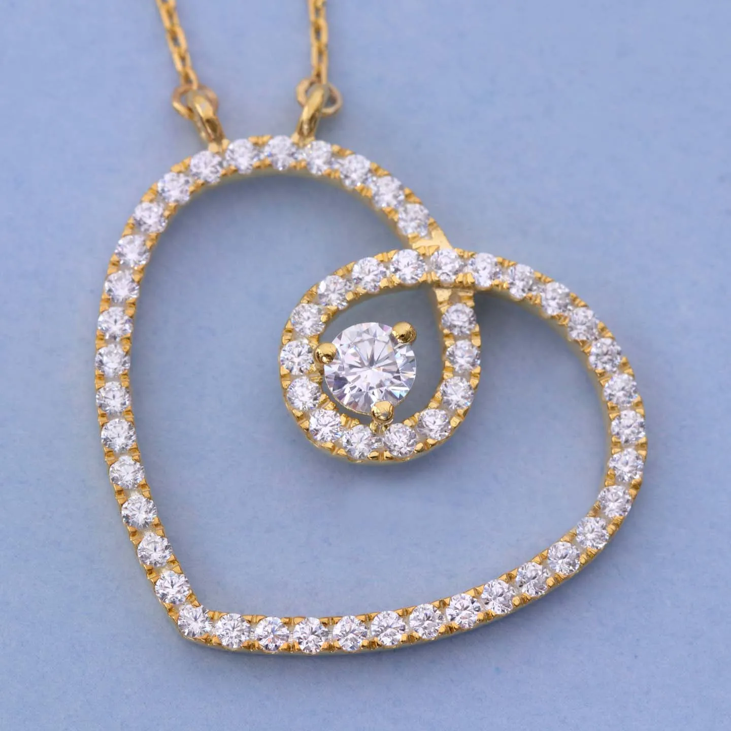 14kt Solid Trendy Heart Shape Round Natural Diamond Pendant In 14kt Yellow Rose White Gold 1.94 grams New Fine Jewelry for Women