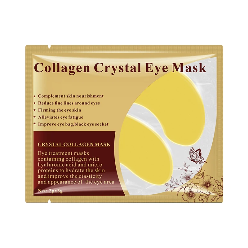 POUQUR  Private Label Gold Eye Mask Anti agingWrinkle Mask For Eye Remove Dark Circles Golden Eye Patch In Stock