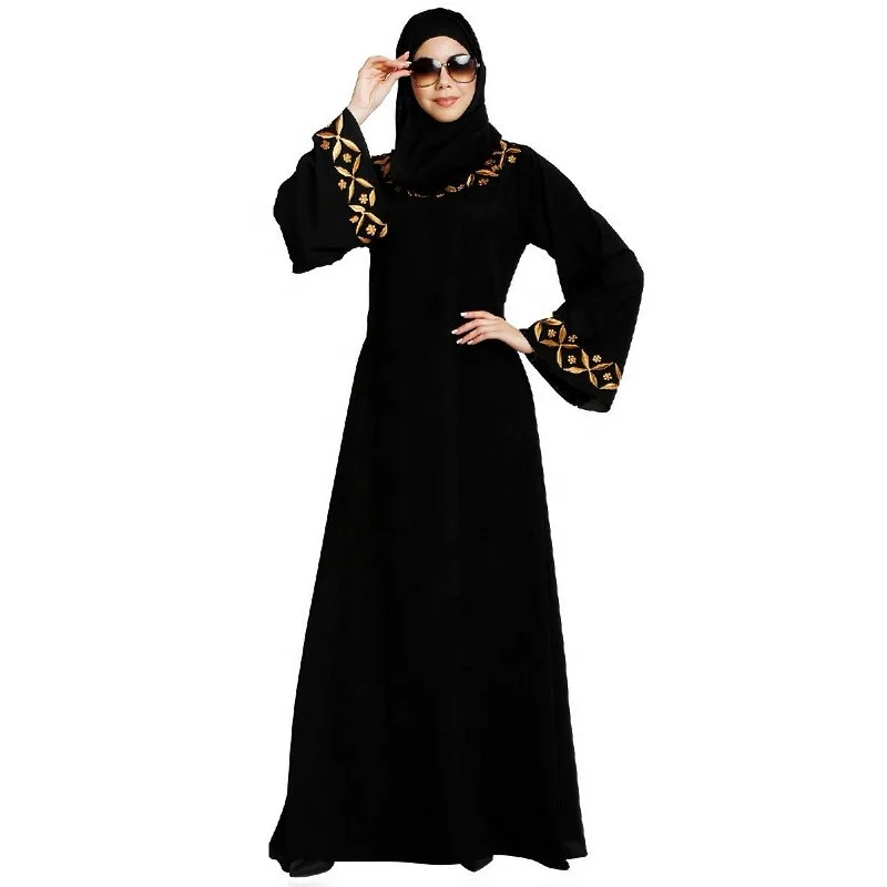 Plus Size Solid Color Saudi Turkish Dubai Elegant Kaftan Slik Dress Islamic Clothing Abaya Women Muslim Dresses