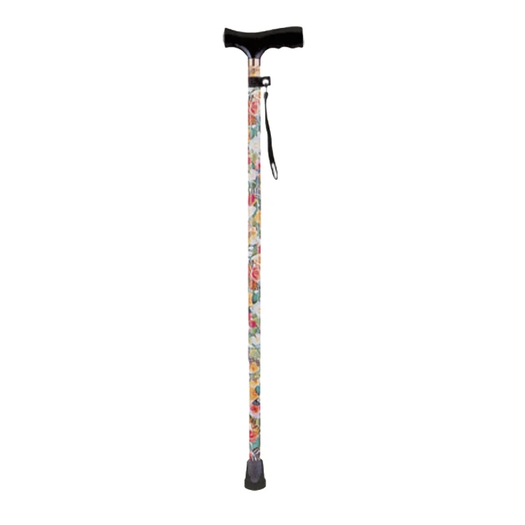 Bliss Medical Portable T Shape Aluminum Alloy Rubber Comfortable Ergonomic Handle Cane Old Man Walking Sticks