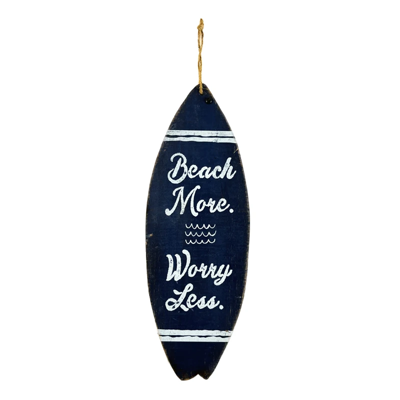 Wooden beach theme wall hanging sign art surfboard Wall decor Bathroom Outdoor indoor decor