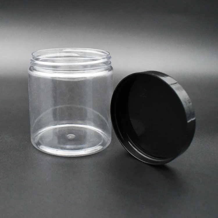4oz 8 oz Round Plastic container For Food Storage Cosmetic Cream Empty Plastic Jar With Lids