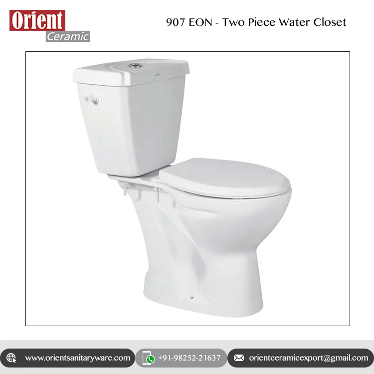 Indian Wholesale Supplier Selling Top Quality Sanitary Ware White Ceramic Bathroom Toilet Two Piece Water Closet Toilet WC
