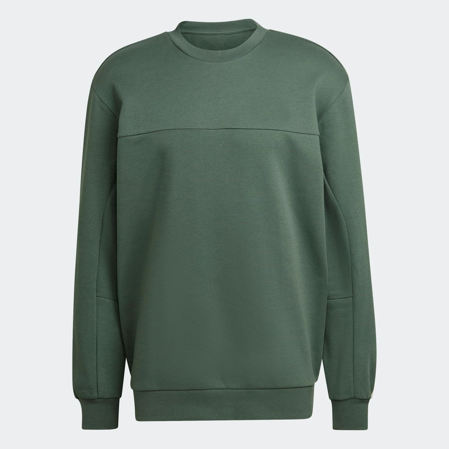 Cozy Forest Green Crewneck Sport Sweatshirt Warm and Loose Fit 77% Cotton 23% Recycled Polyester Anti-Wrinkle Pullover Style