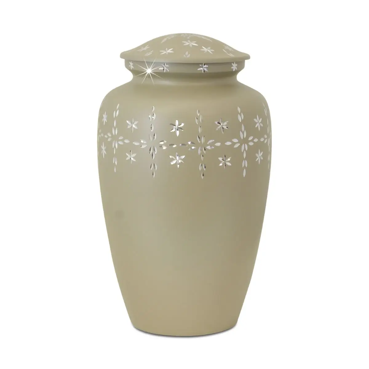 Amazon Top Selling American Style Gray Urn Quality Handicraft Diamond Cut Funeral Cremation Iron Casket Best Wholesale Price-ACW