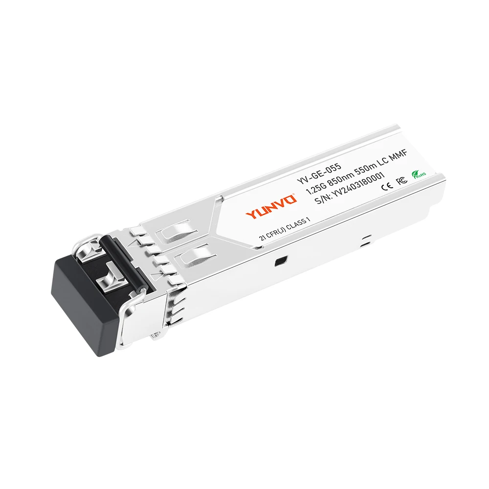GLC-SX-MM-RGD 1.25Gbps 1000BASE-SX SFP 850nm 550m Industrial DOM Duplex LC MMF Optical Fiber Transceiver Module