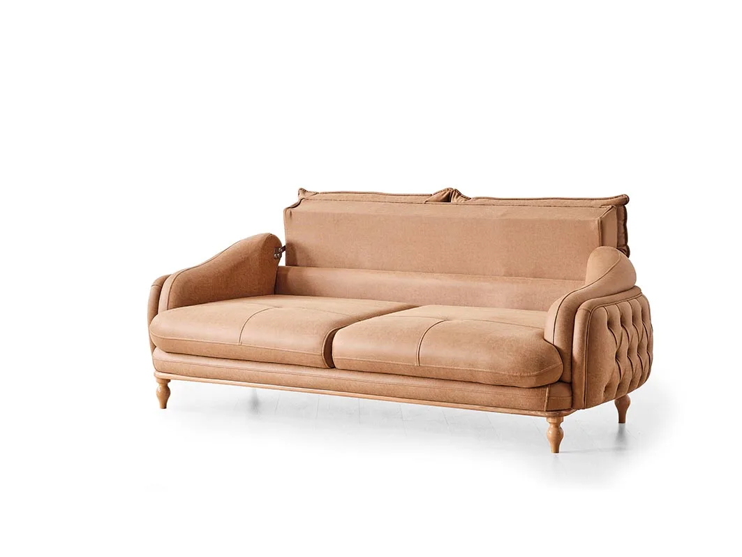 Wholesale  Idol Sofaset Modern High Quality Convertible Extensible Chesterfield Design Luxury Velvet Sofa  Tufted Style