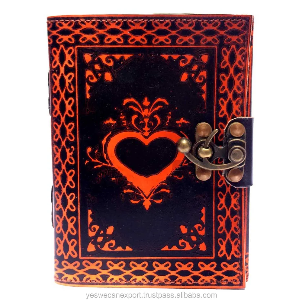 2022 Latest Stylished Best Price Organiser Planner - Vintage Style Genuine Buff Leather Notebook For Sale