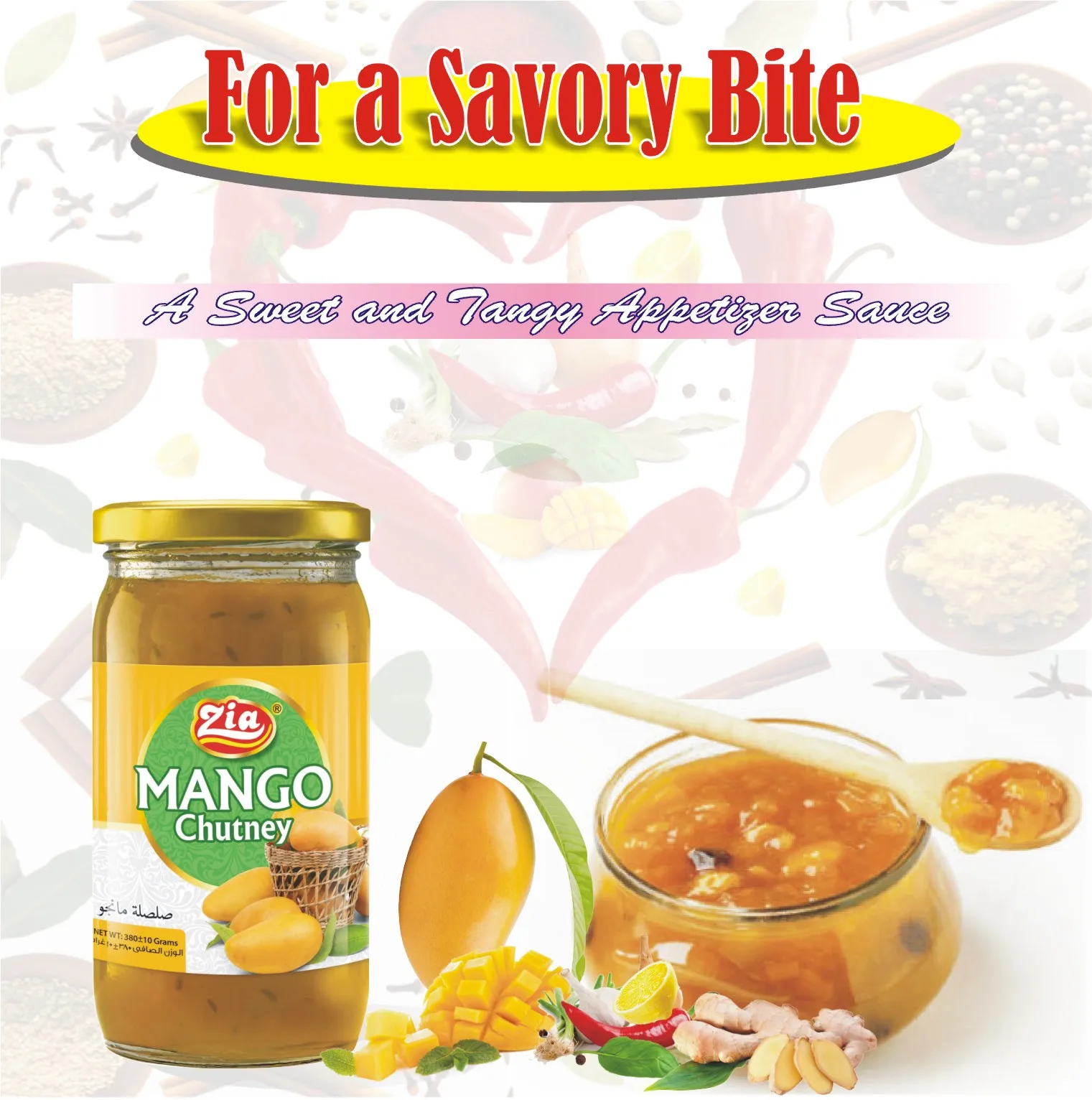 Super Quality Mango Sauce Chutney Best Appetizer Food Zia Mango Sauce Healthy & Nutritious Your Perfect Meal Partner