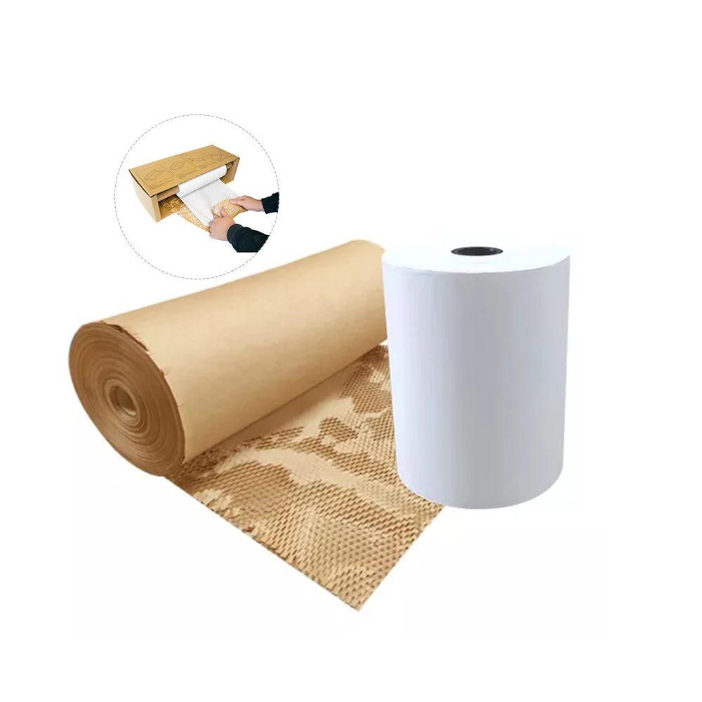 Fully Recyclable Eco-Friendly Kraft Roll for Moving and Packing Protection with Cardboard Dispenser