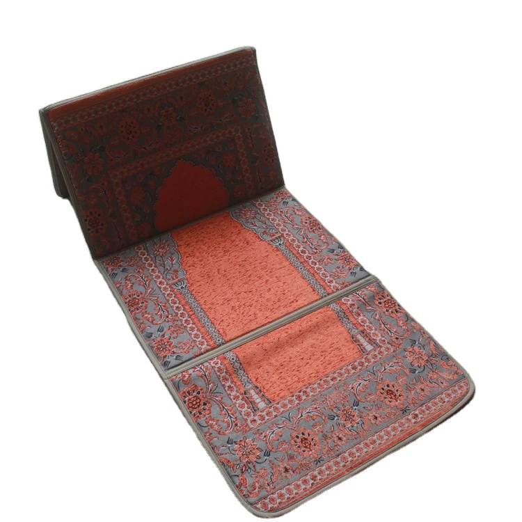 Backrest prayer mat portable Factory Islamic Gift Travel Prayer Mat Thick Foam Muslim Islamic Prayer Rug foldable