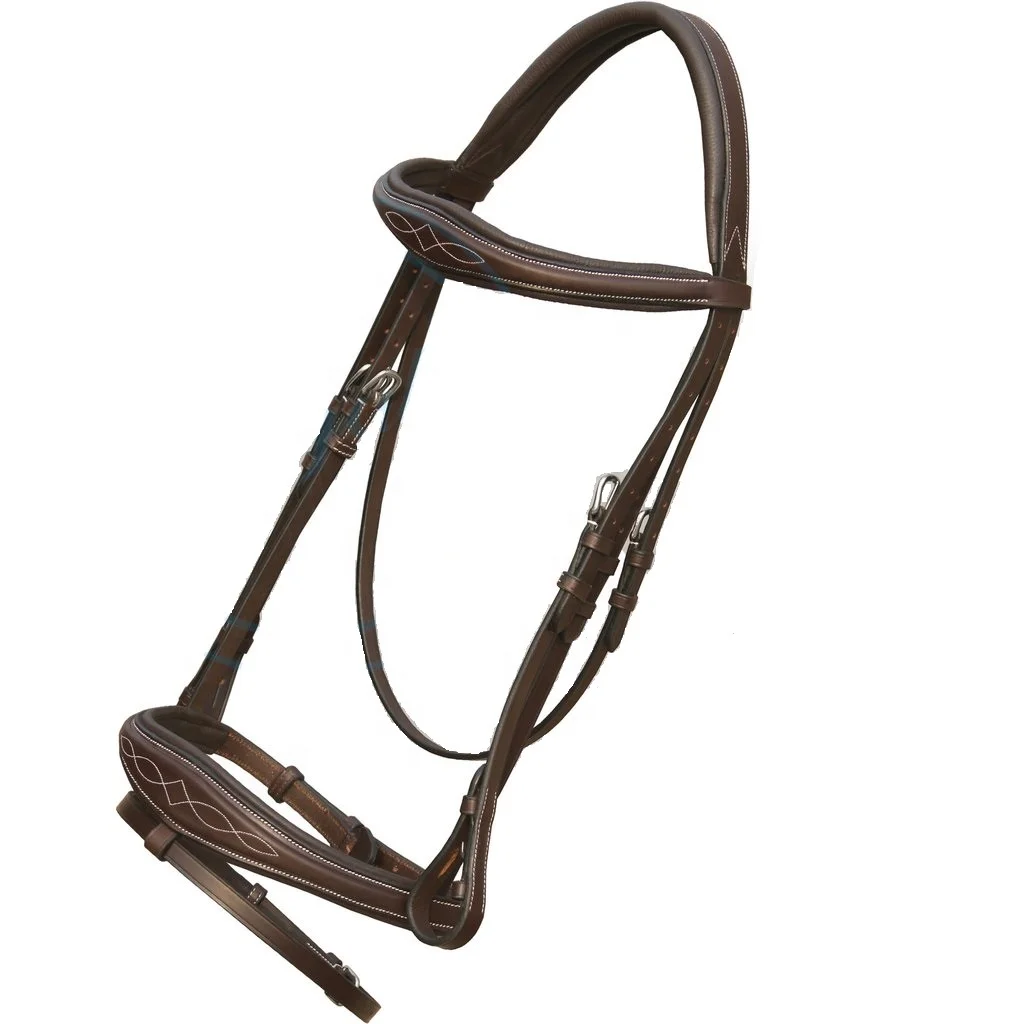 Top Quality Premium Horse Leather Snaffle Bridle With Half Round Noseband For Horse Ridding At Affordable Price
