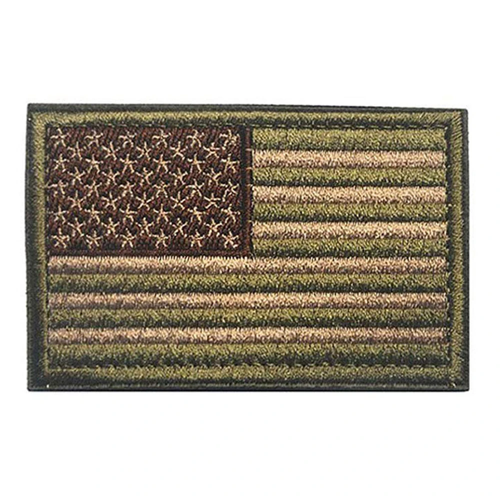 Embroidery factory wholesale various of colors and styles embroidered badge patch custom country flag patches