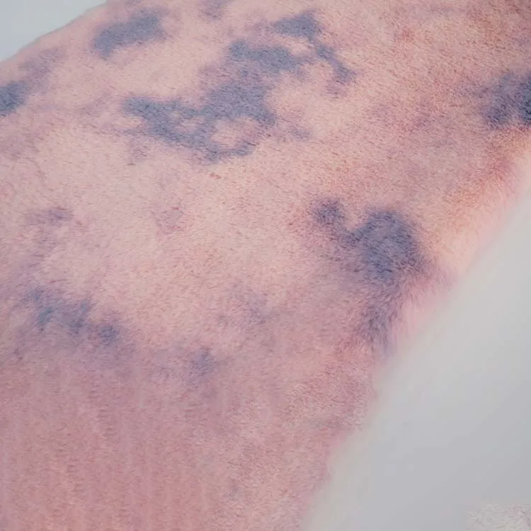 Super Soft Skin-friendly 400gsm Fleece 100%Polyester Colorful Pad Dyed Rabbit Faux Fur Fabric