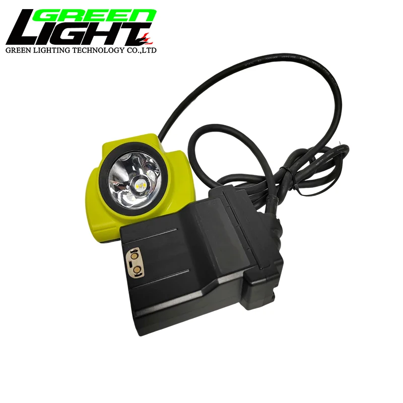 13.6Ah Rechargeable LED Miner Cap Lamp 25000Lux 1100mA Waterproof IP68 Explosion-proof PC Corded Miner Headlight