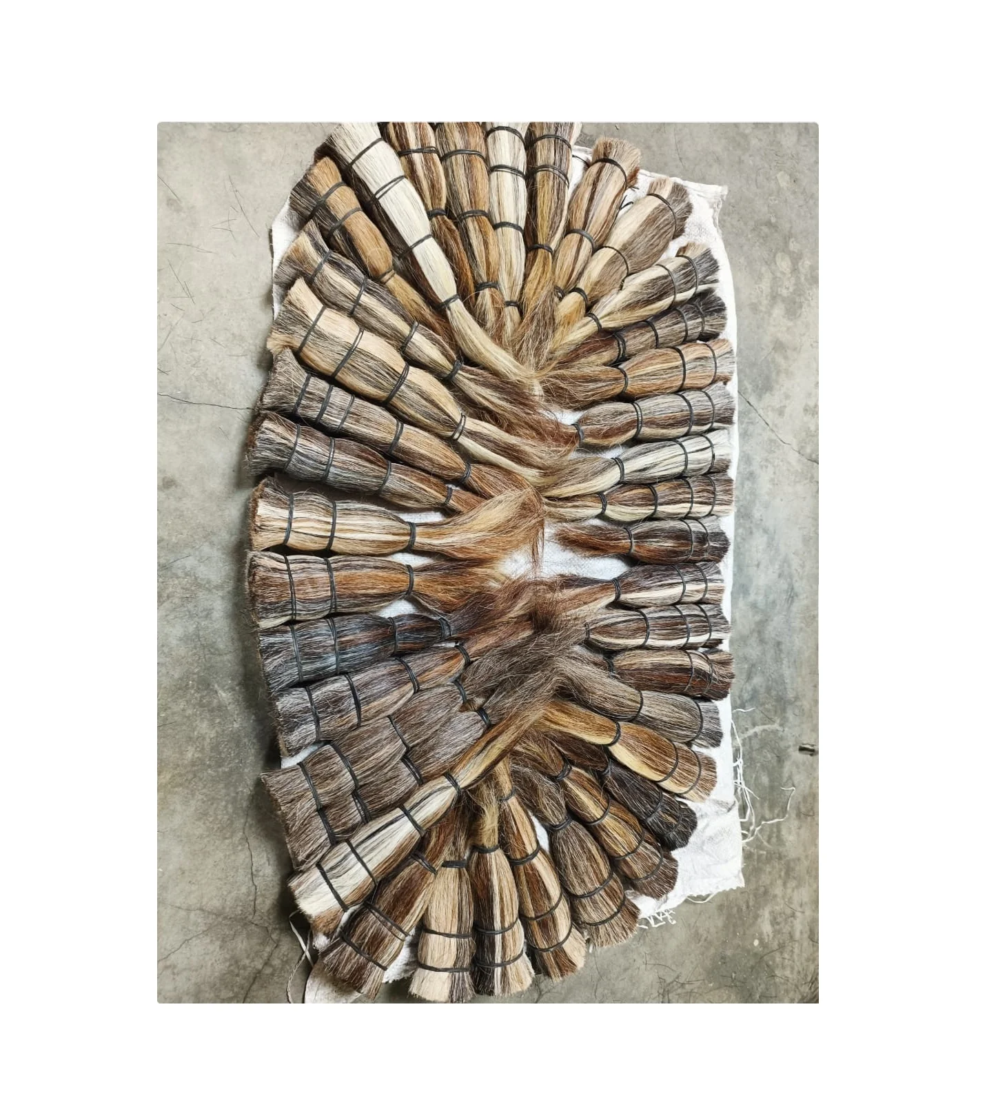 44mm -152mm chunking Bristle double boiled pure Bristle cow hair for brush making and Ox Cow Buffalo Tail Hair Natural Cattle