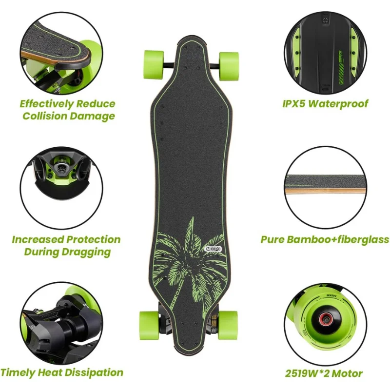 SALE OF   NLS 3 Electric Skateboard: 32Mph Top Speed, 24 Miles Range, 2519W Motors - Experience the Thrill with MEEPO