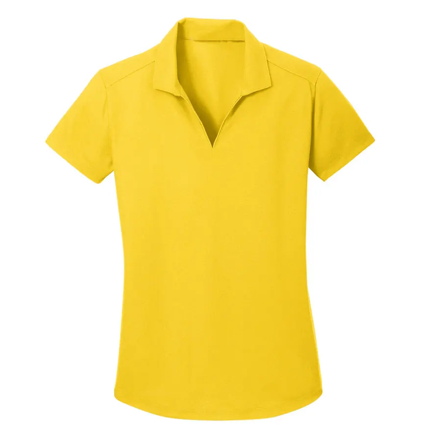Ladies Womens Slim Fit Cotton Polo Casual Sports Shirt Yellow