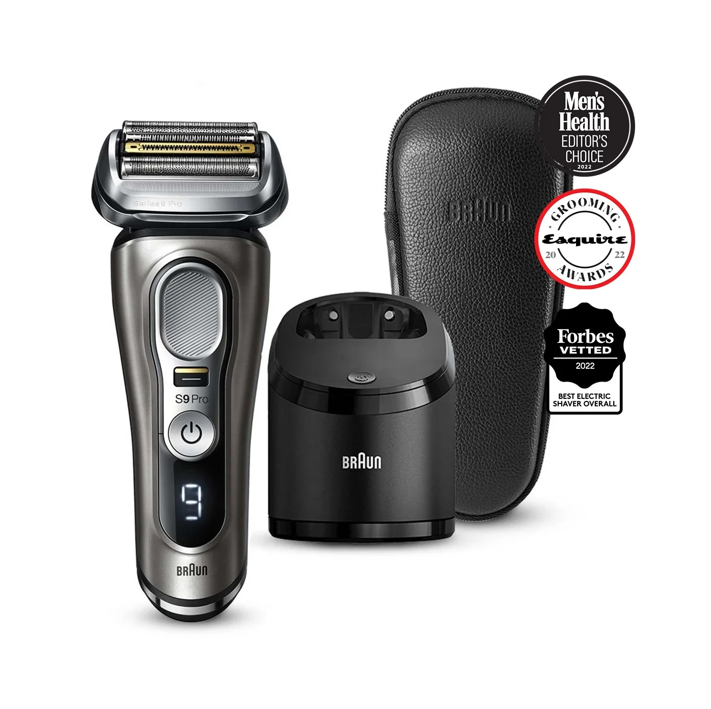 Электробритва Braun- Series 9-9465cc Pro из фольги с триммером для бороды Prolift & Clean Charge Smartcare