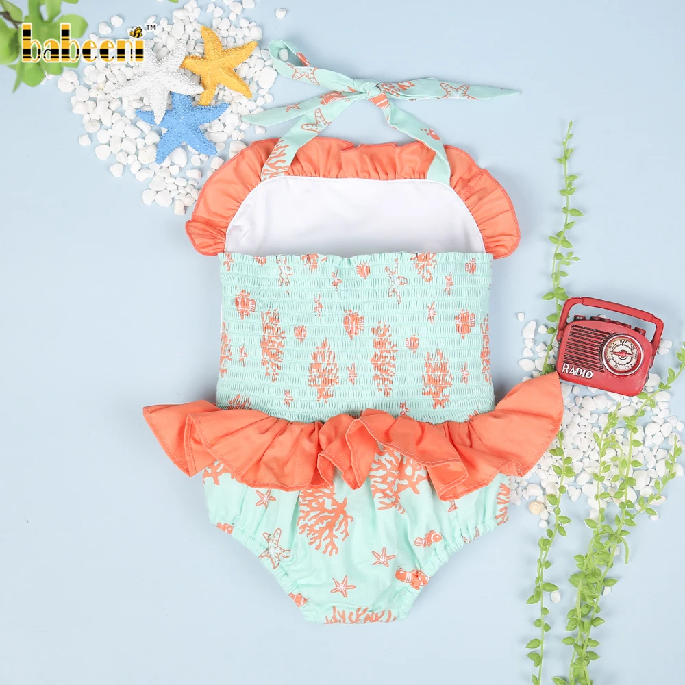 Ocean creature girl swimwear OEM ODM wholesale smock swimwear baby girls - BB2806