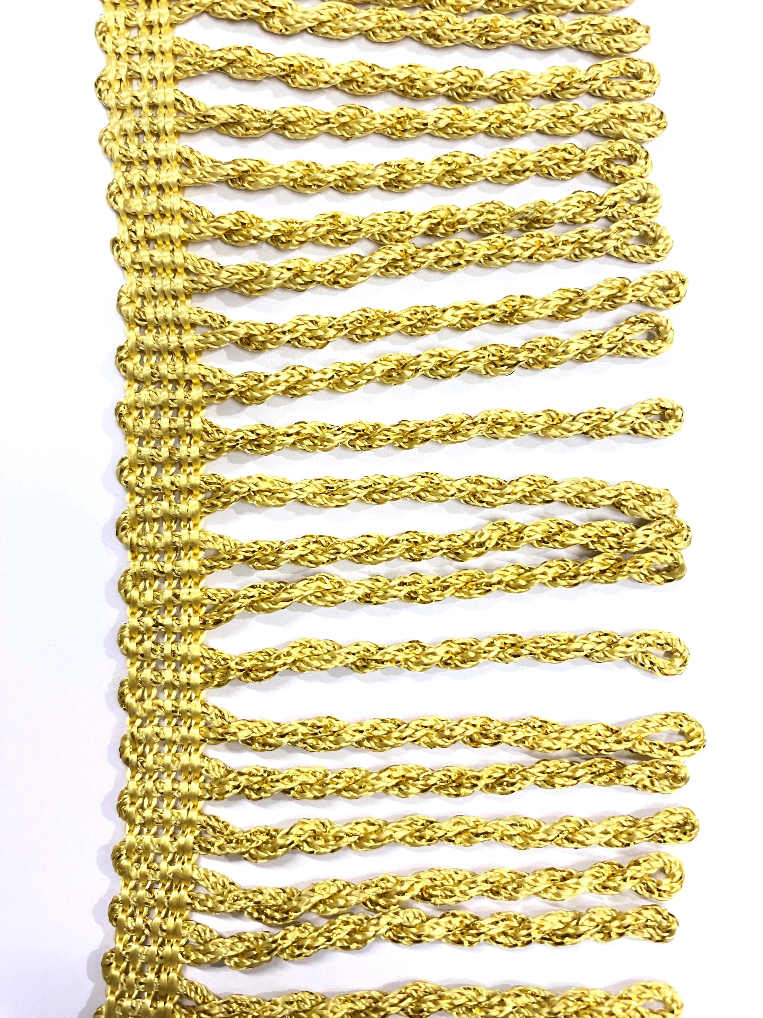 Sewing Gimp Gold And Black Braided Trim 25 mm Sequined Lace Trimming For Scarf Carnival And Catholic Garments Tatting