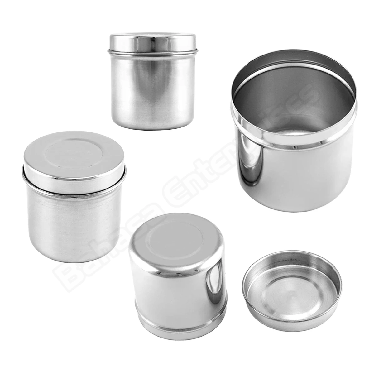 Stainless Steel Ointment Jar with Lid Medical Container Jars 10 oz Storage of Medical Liquid Cotton Ball Lab and Dentistry Use