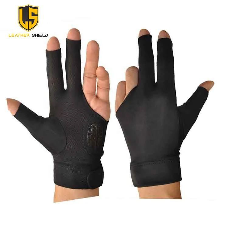 Three Finger Left Elastic Cue Stretchable Hand Protection Pool Shooter Safeguard Training Sport Snooker Billiard Gloves