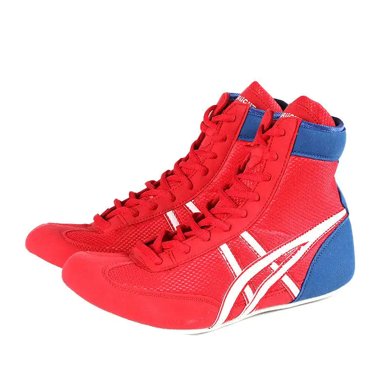 Custom Professional Youth Martial Arts Training Sports Make Zapatos De Boxeo Boxing Wrestling Shoes