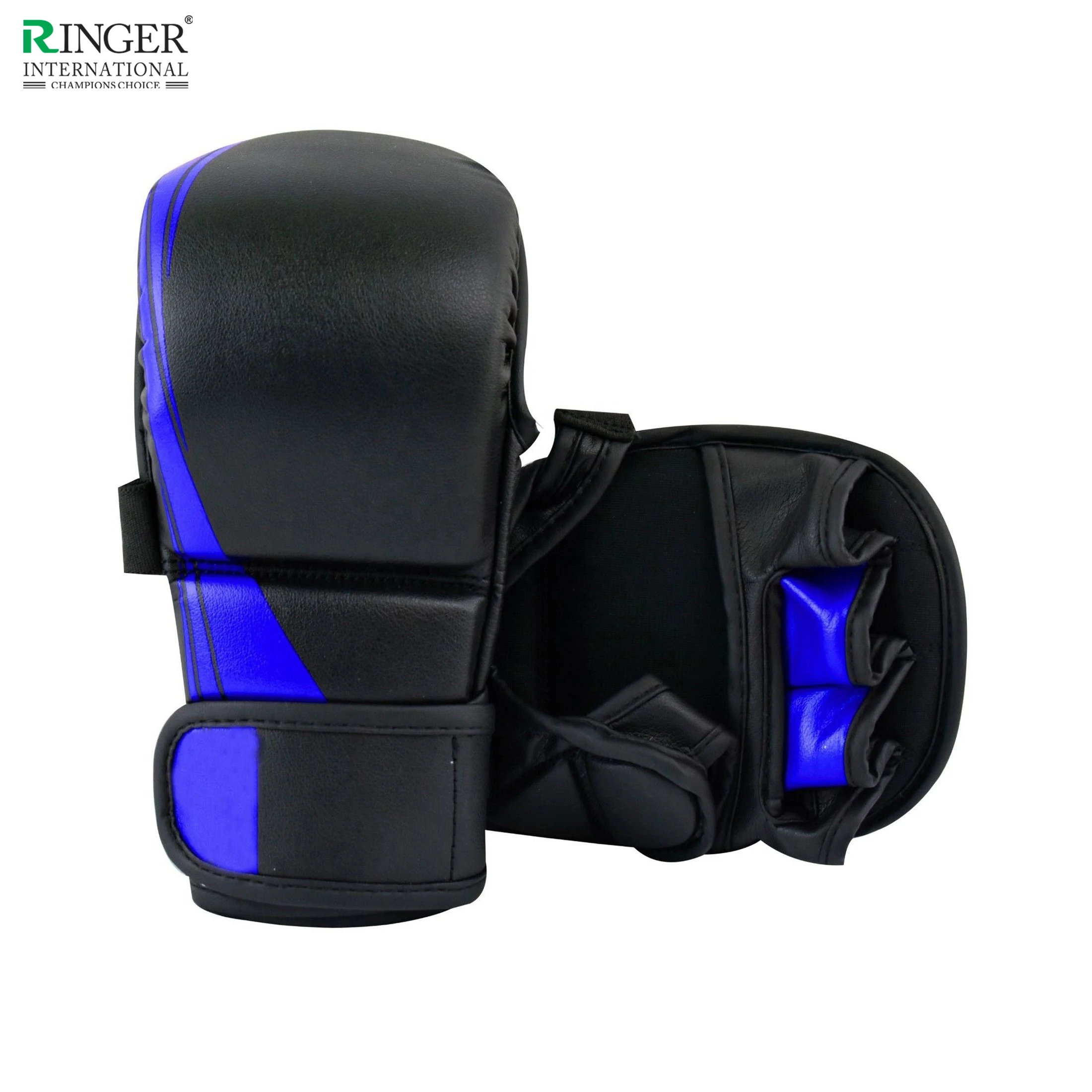 Мягкие Черные Боксерские перчатки для ММА, боксерские перчатки для соревнований по кикбоксингу для мужчин