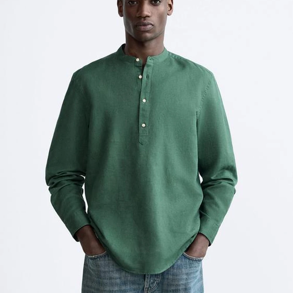 Cheap Price Top Quality Comfortable Shirt Long-sleeved Collar Shirts Quick Dry Breathable Best Design Mandarin Collar Shirts