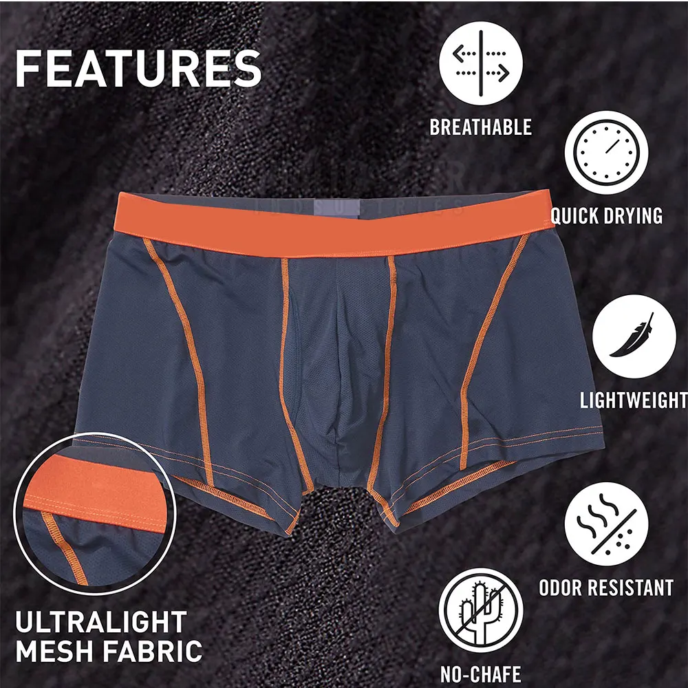 New Design Boxers for men Custom Logo Underwear Breathable Solid Men Boxer Brief