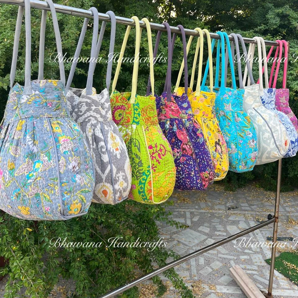 Kantha Bag Tote Bag Women Handbag Carry Shopping Handstitch Hobo Tote Banjara Bag