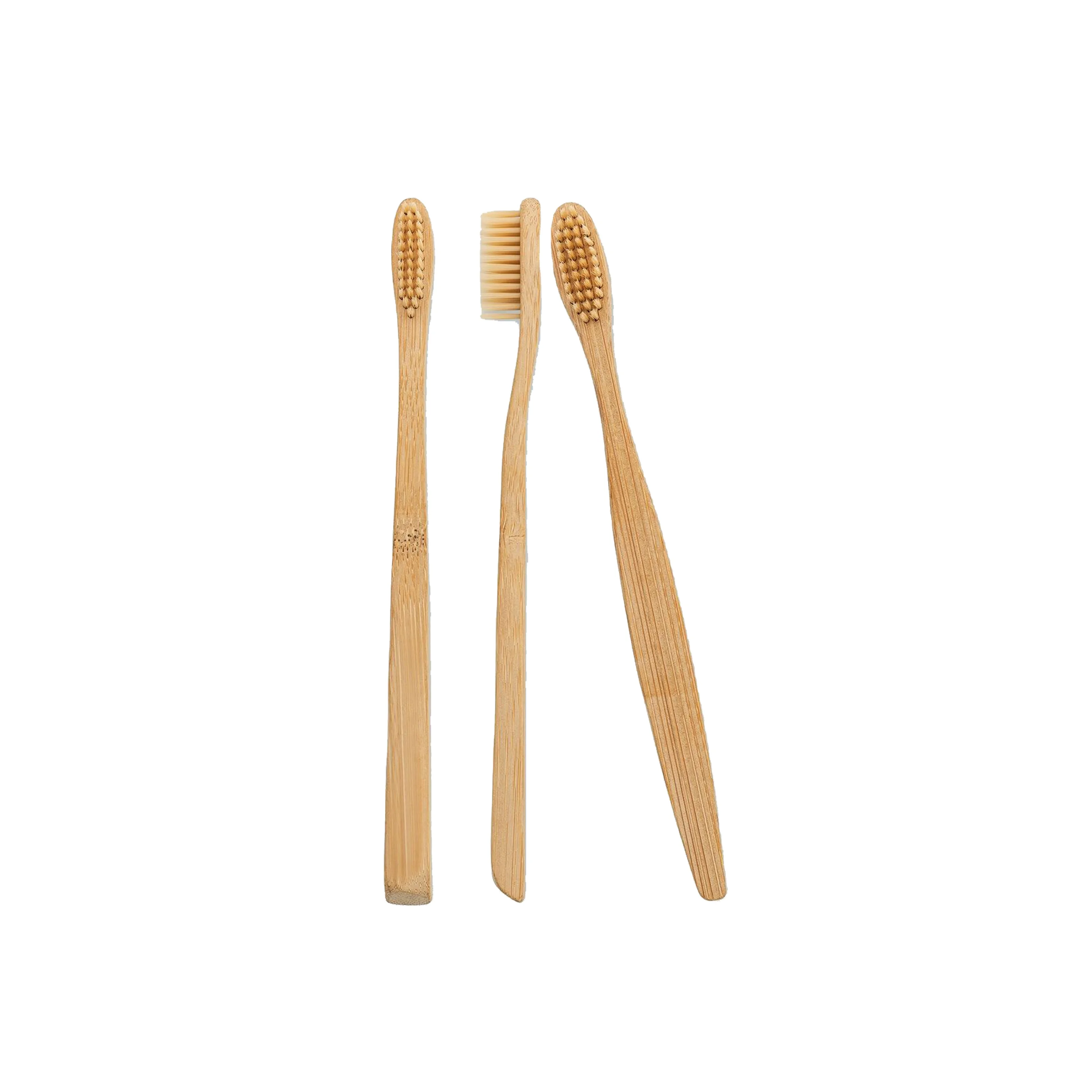 Rainbow Bamboo Toothbrush Set with Nylon Bristles - Wooden toothbrush soft bristles low price made in India
