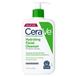 Original USA Supplier of CeraVes Hydrating Facial Cleanser | Moisturizing Non-Foaming Face Wash with Hyaluronic Acid 16 fl oz