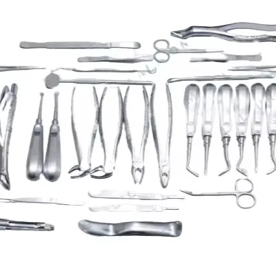 HIGH QUALITY 34 PCS OF ORAL DENTAL EXTRACTION AND ELEVATORS SURGERY SET TOOL KIT