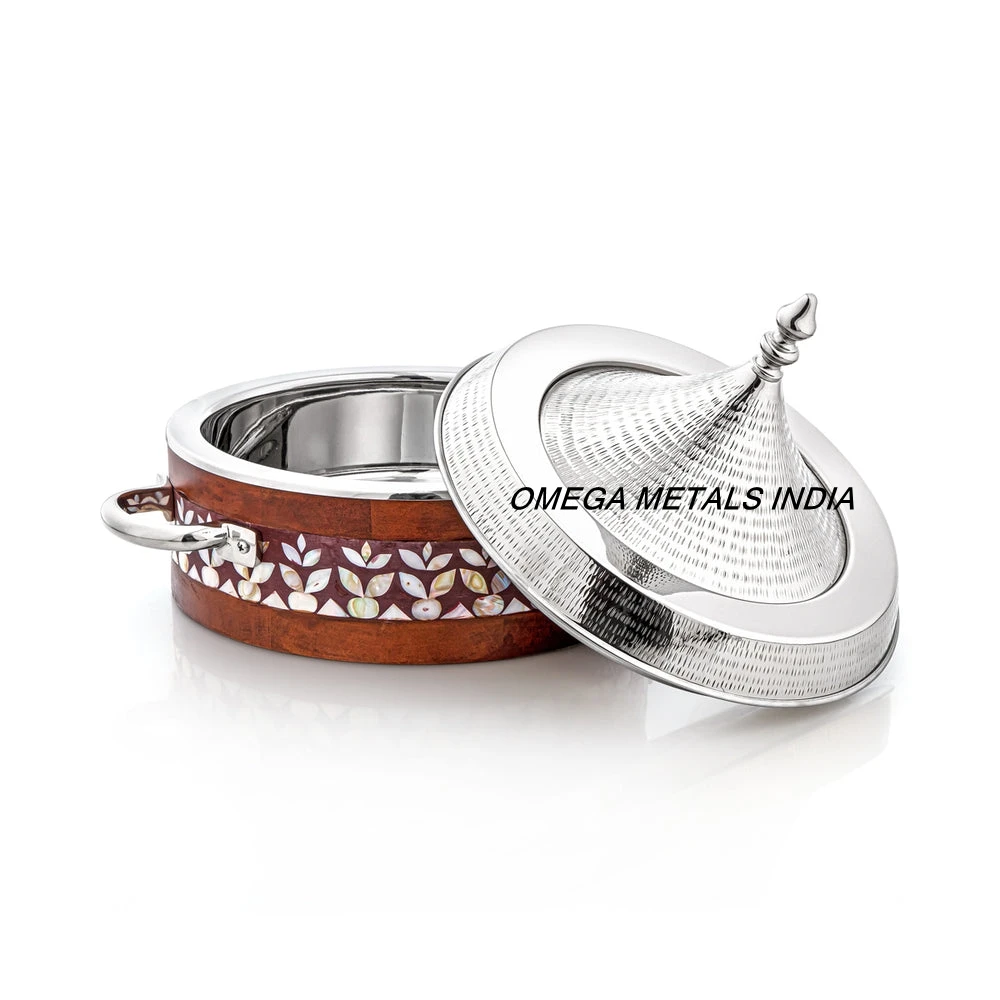 Best Quality Casserole With Lid in Wood And Metal Top Selling Casserole Pot & Food Warmer for Middle East