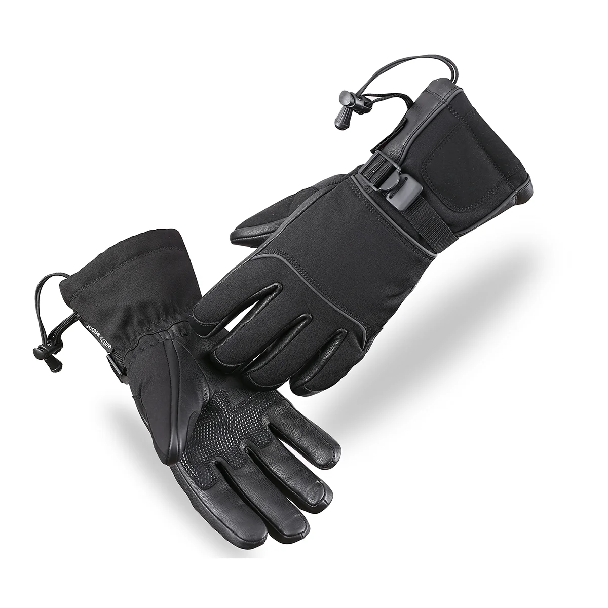 ADIX Sports Winter Ski Gloves Black Cotton Waterproof and Windproof for Riding Snowboarding Motorcycle Use Warm Gloves