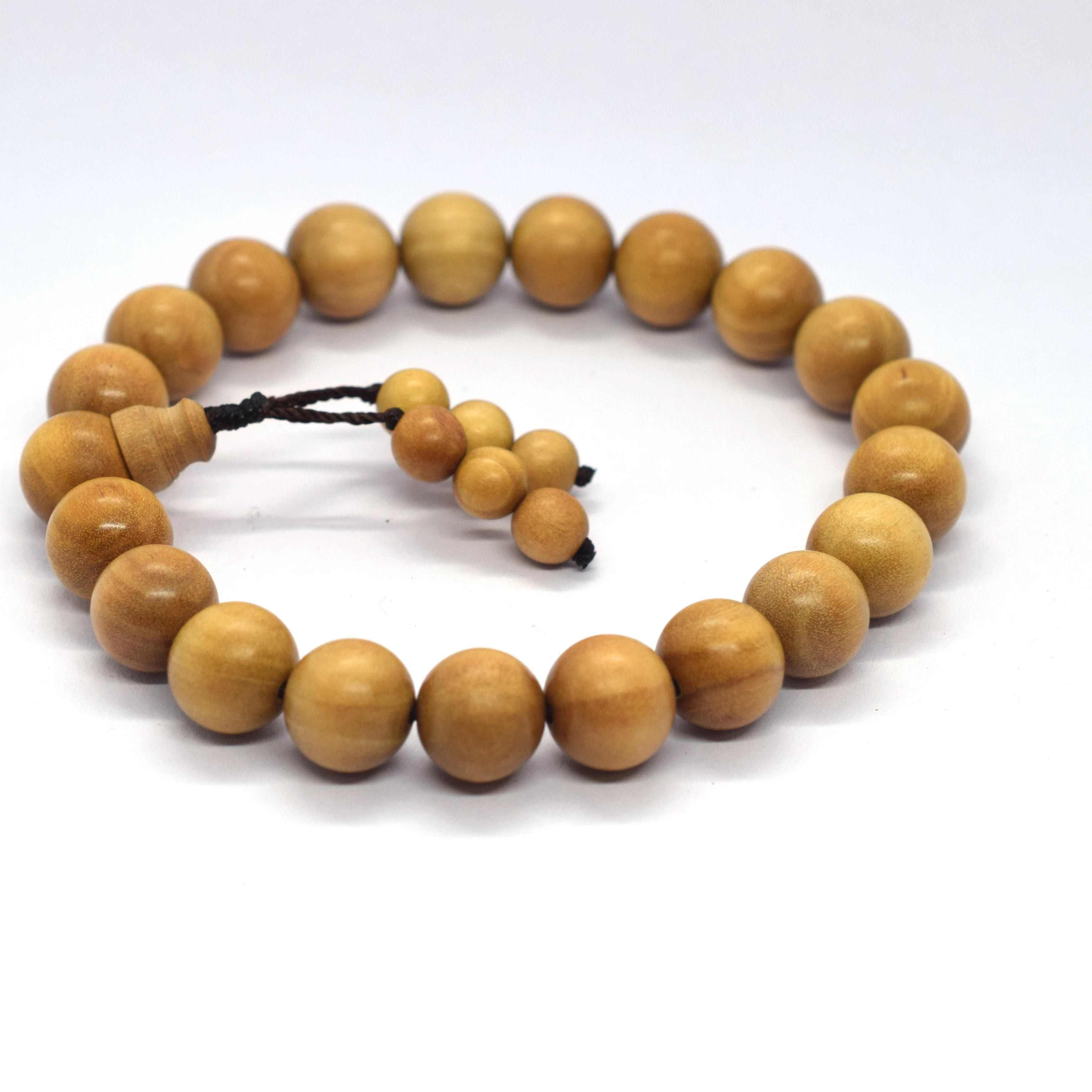 wood bead mala bracelet  sandalwood bracelet  religious bead bracelets