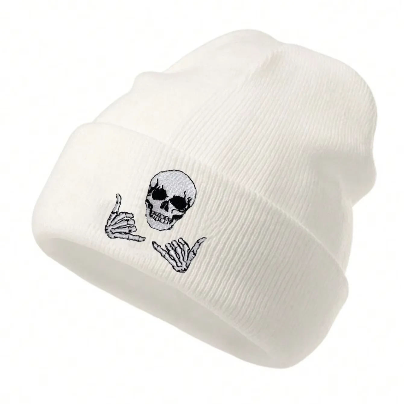 winter hats Unisex Acrylic Pullover Warm cuff beanie custom logo printed knit beanie cap jacquard beanie hat for men