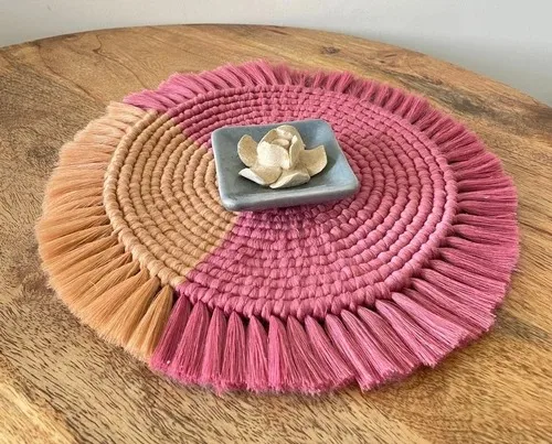 Вязаные вручную макраме столовые салфетки для декора обеденного стола | Столовые коврики рождественских украшений