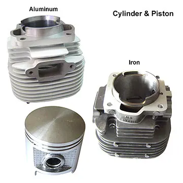 Chinese supplier gasoline chainsaw spare parts cylinder and piston for sales