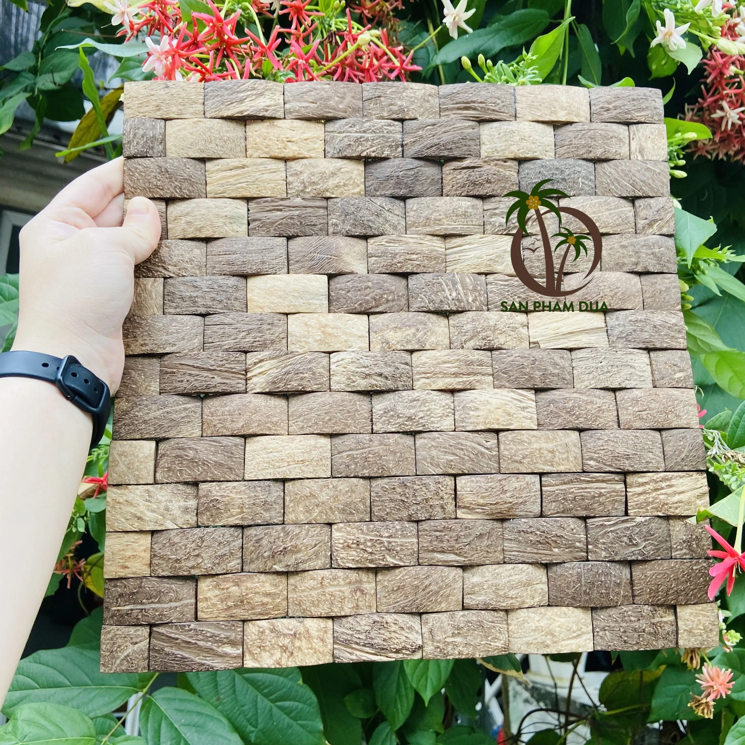 NATURAL COCONUT SHELL PANELS/ COCONUT SHELL WALL PANEL HOT TREND 2023 FROM COCO - ECO VIETNAM