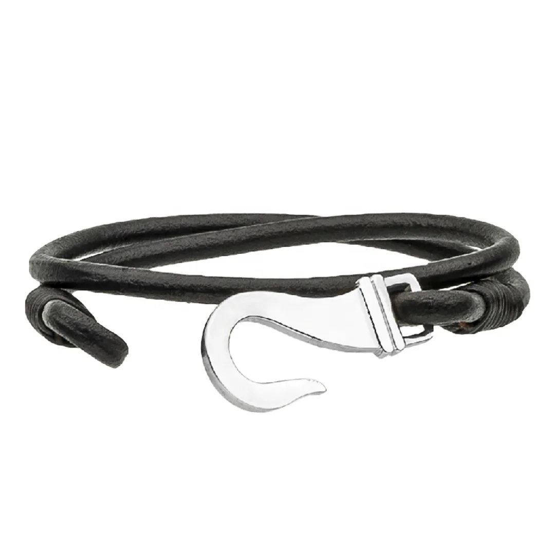 High Quality Stainless Steel Round Leather Bracelet in Best Price By PSDS