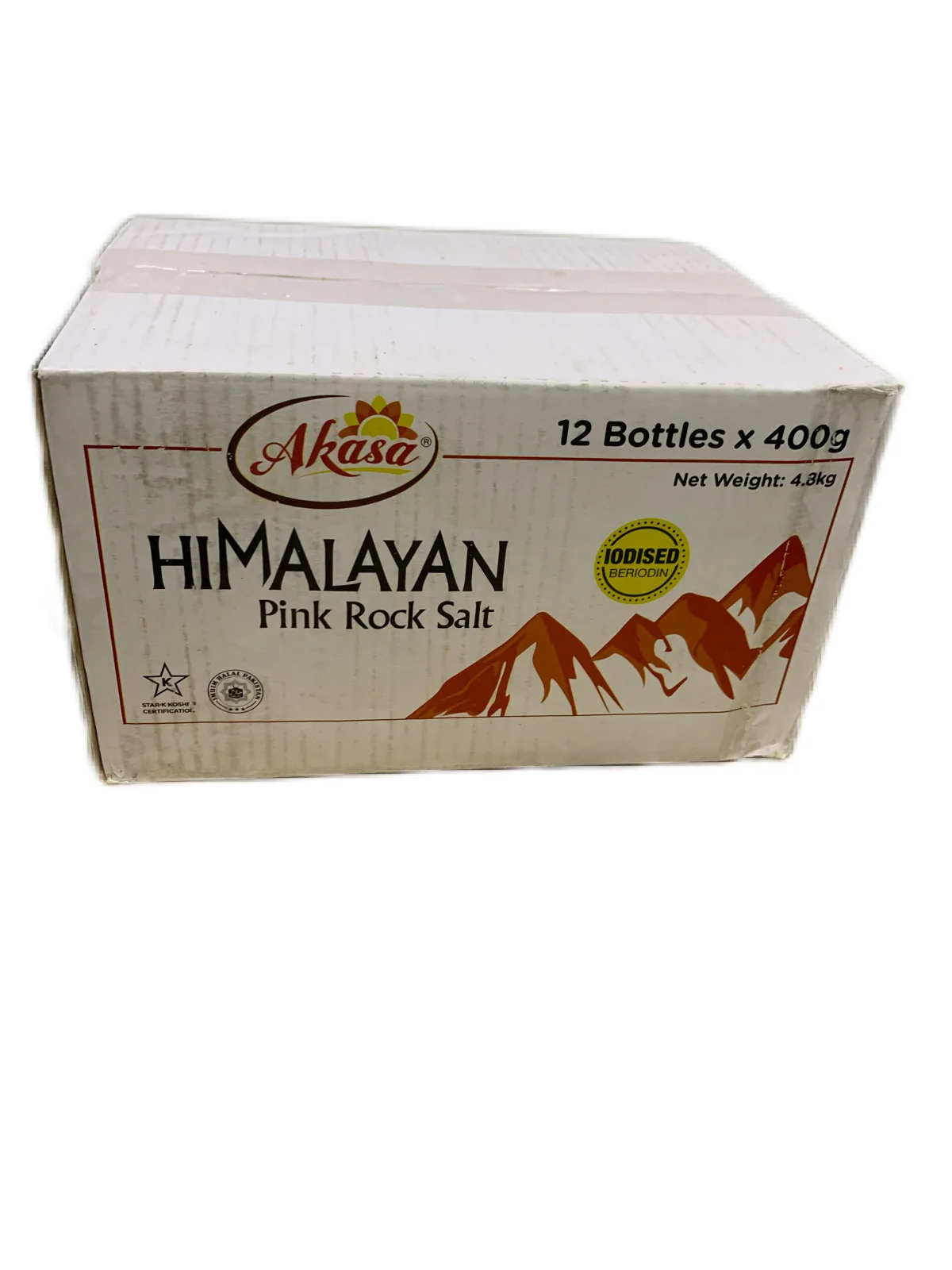 Akasa himalayan pink rock salt 400g Shiny medium pink crystalline solid pink salt pakistan himalayan