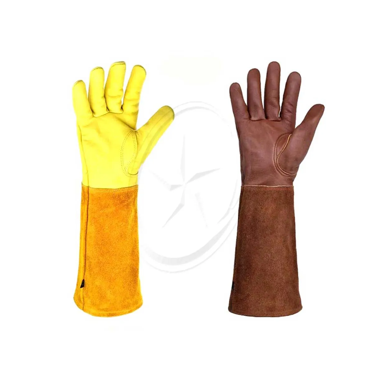 New Deerskin Long Tube Gardening Gloves Rose Pruning Thorn-resistant Welding Protective Garden leather Gloves from Pakistan