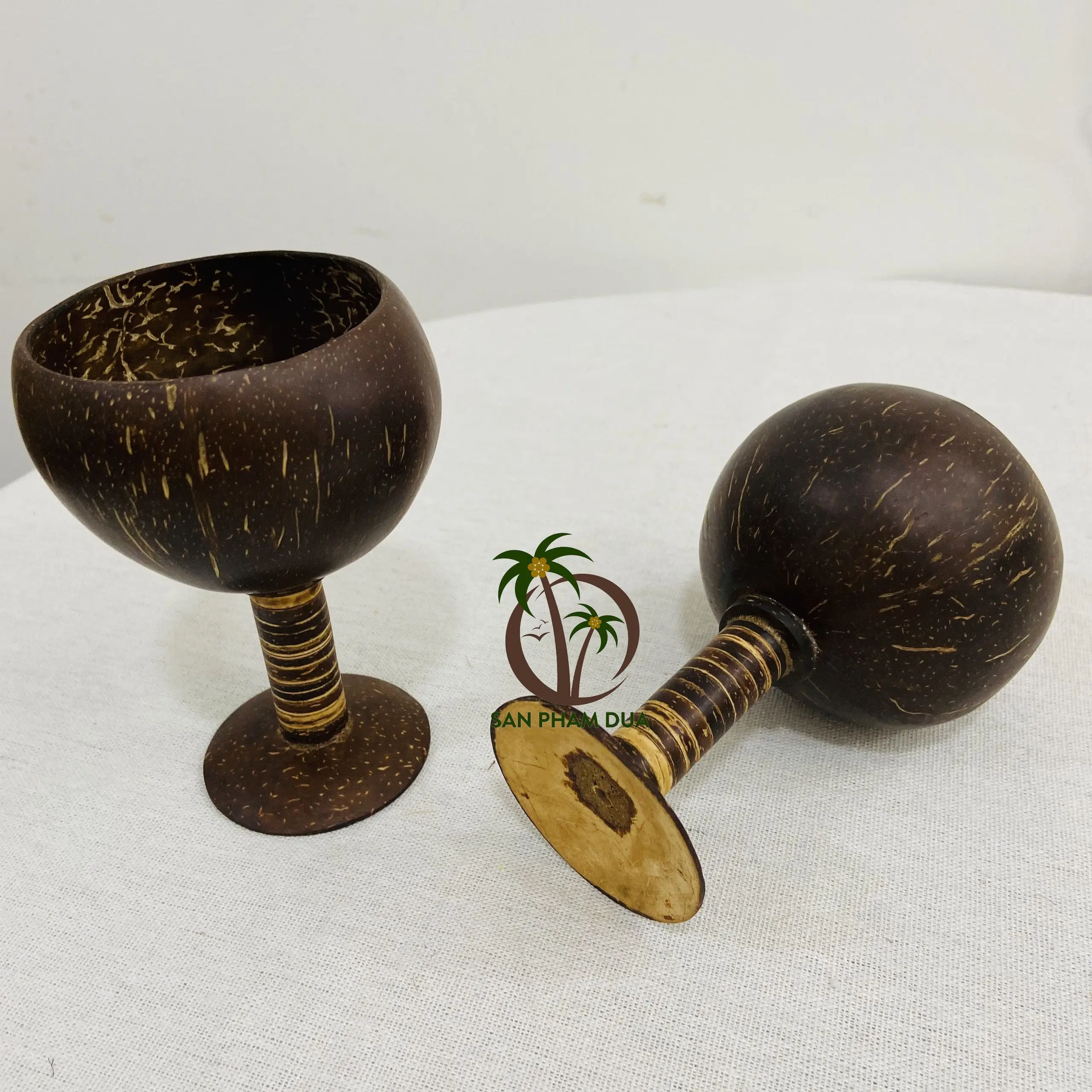 WHOLESALE OF COCONUT SHELL WINE CUP ECO FRIENDLY COCONUT SHELL WINE CUP GOOD QUALITY NATURAL COLOR COCONUT SHELL WINE CUP