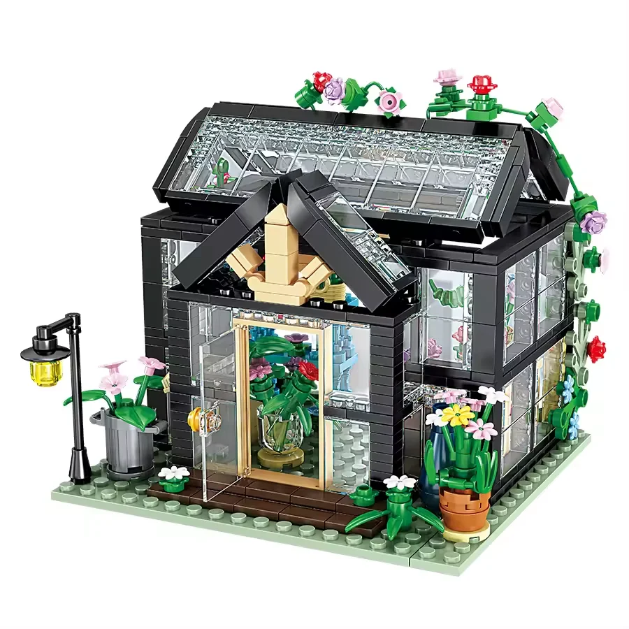 Newly Designed LHCX 1919B City Street View Building Block Sets Flower Store Play House Bricks For Kids Toys