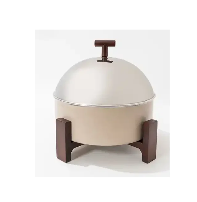 Indian Manufacturer Stainless Steel Hotpot Hot Selling Designer Wooden Food Warmer Customized Size Affordable Casserole on Sale