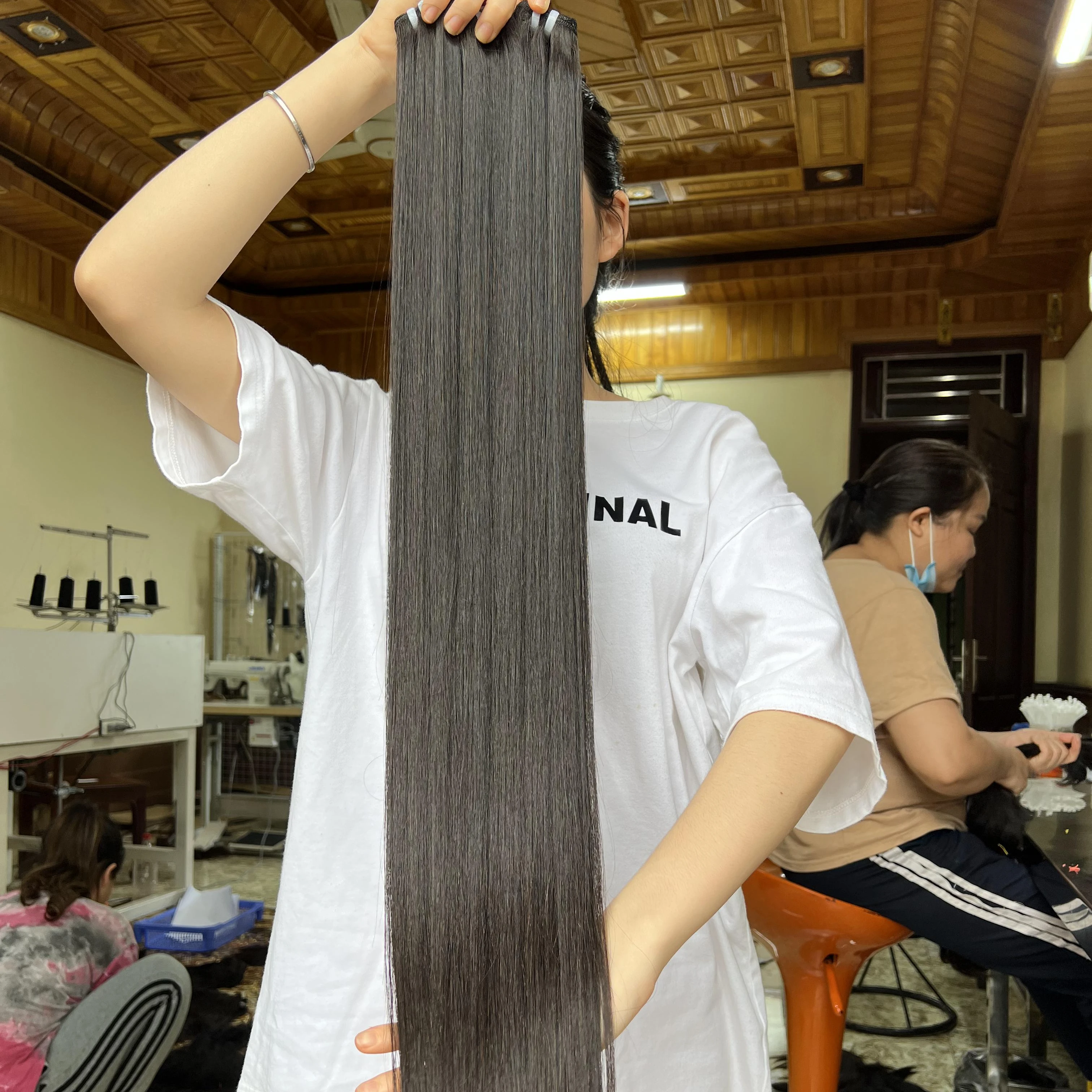 Top 2023 Super Double Drawn Vietnamese Virgin Human Hair 12A Grade Bone Straight Vietnam Human Hair Extension, Bundle Raw Vietna