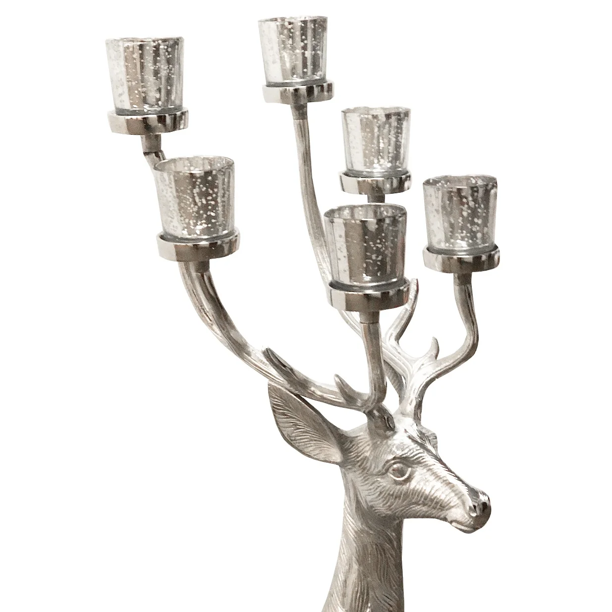 Deer Antler Candlestick Holder for Table Decoration Wedding & Party Decoration Silver Deer Antler Candlestick Holder